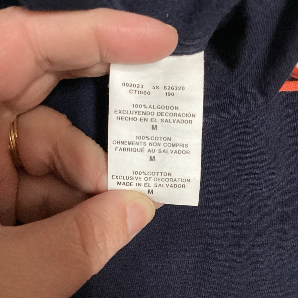 Adult Champion Virginia Cavaliers 100% Cotton Short Sleeved Logo Tee Navy Medium - Picture 6 of 8